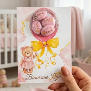 توزيعات بنات دراجي مطبوعة